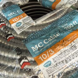 10/3 MC Wire 250ft Metal Clad Cable New Roll 