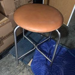 Brown Leather Stool