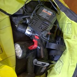 Drill Master Drill And Light In Ryobi Bag