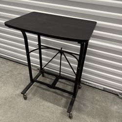 Small Foldable Laptop Trolley, Portable Desk with Wheels 