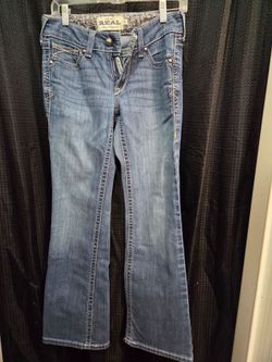 ARIAT, WOMENS JEANS, MID RISE BOOT, SIZE 27