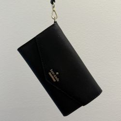 Kate Spade Black Wristlet Wallet W/ Detachable Strap