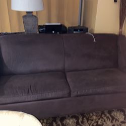  Brown Suede Couch