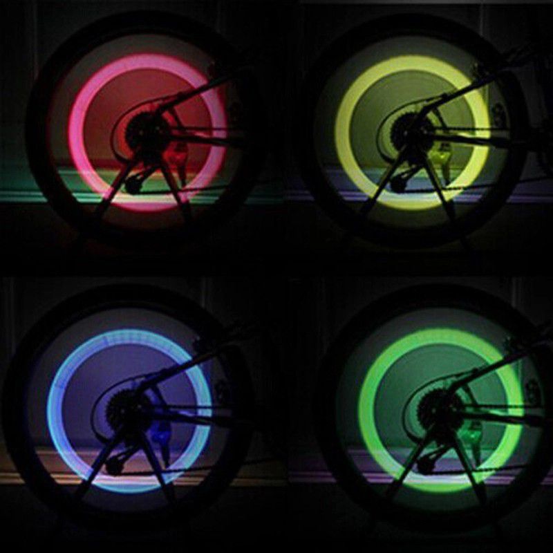 4 Firefly Flashing LED Tire Light Valve Stem Cap Car Bicycles Bikes Motorcycles