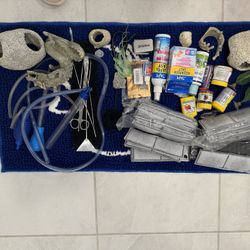 Fish Tank Supplies; Filters, BettaFishFood, Fish Tank, Decor, Fish Tank, Cleaning, And Fish Mat 