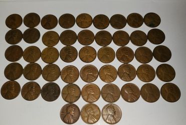 48 Wheat Pennies No Mint Mark