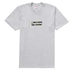 Supreme Box Logo Tee Grey Camo Size Large 