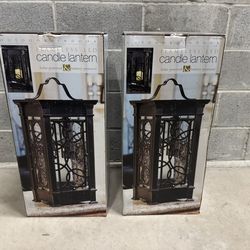 Brand new Indoor/Outdoor Flameless LED Candle Lantern Set off 2 60$ cash