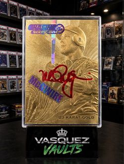 Mark McGwire 23 Karat Gold Signed Baseball Card