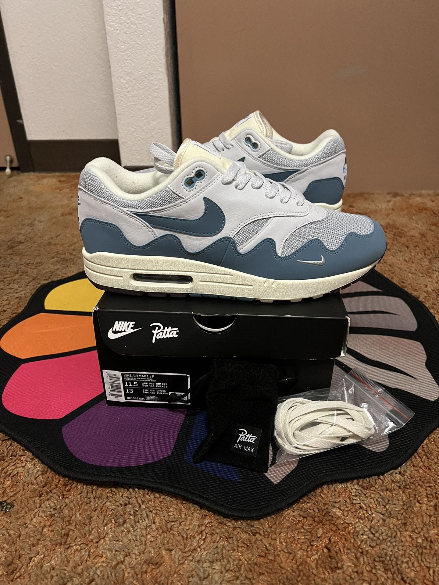 Nike Air Max 1 “Noise Aqua” x Patta (with bracelet)