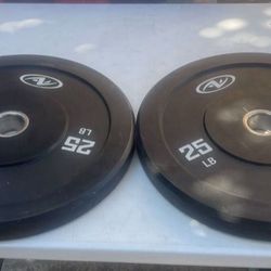 Athletic Works 25lb Black Olympic Bumper Rubber Plate,