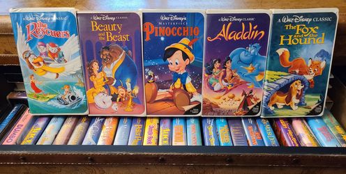 A Complete Collection of 25 Disney Black Diamond VHS Memorabilia - PLUS...