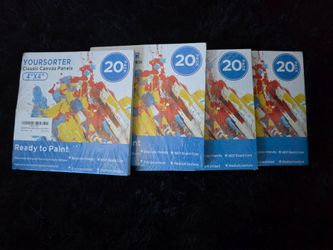 Kids Art Supply Lot – 80 Mini Canvases + Tempera Paint
