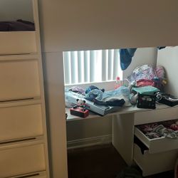 Bunkbed With Desk And Storage