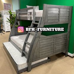 Twin full twin triple BUNKBED with orthopedic mattress included
