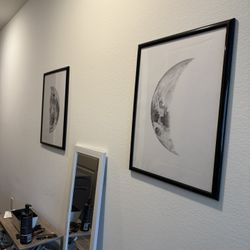2 Moon/Crescent Art Frames 