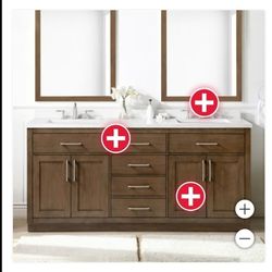 OVE Decors 72" Alonso Bath Vanity in Brown $1,200