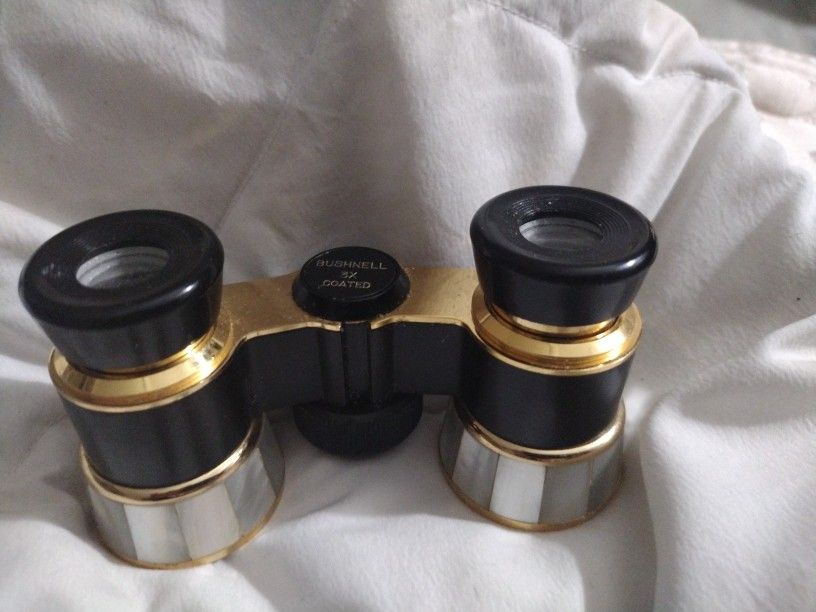Vintage Bushnell 3x Coated Opera Glass With Mother Of Pearl Made in Japan