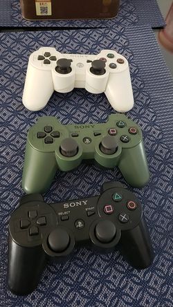 PS3 Dualshock controllers. Full charged and work perfect.