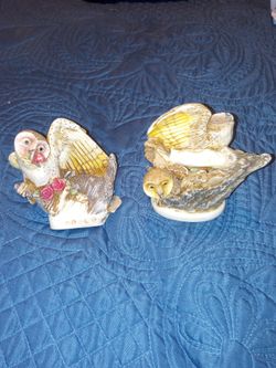 Harmony Kingdom Miniature Owl Figurines.