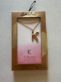 “K” Necklace - 14K Gold Dipped