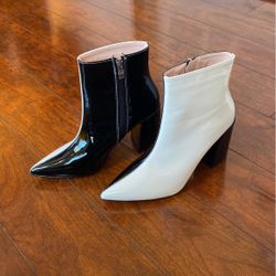 Black/White Boots