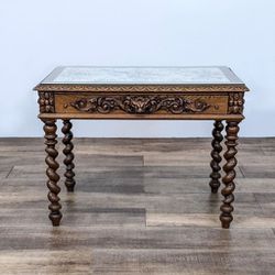 Antique Carved One Drawer Table
