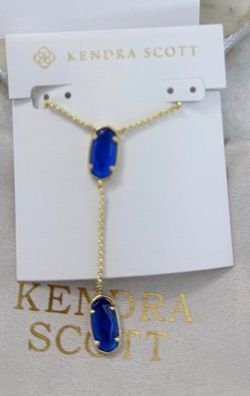 KS drop blue necklace
