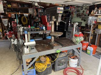 Steel Table/Workstation/Grinder/Buffer/Belt Grinder/Drill Press