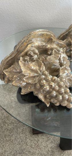 Gold Resin Grape Vine Decorative Bookends
