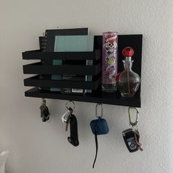 Wall Shelf With Key Hooks