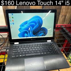 Lenovo Touchscreen Convertible Laptop 14” 8gb i5 500gb Windows 11 Includes Charger, Good Battery  