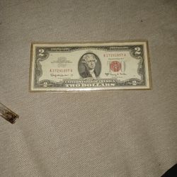Red Shild 2 Dollar Bill