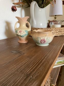 Hull Pottery Vase & Compite