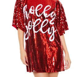 Red Sequin Christmas Dress 