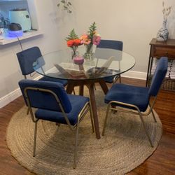 West Elm Dining Set - Includes Jute Rug