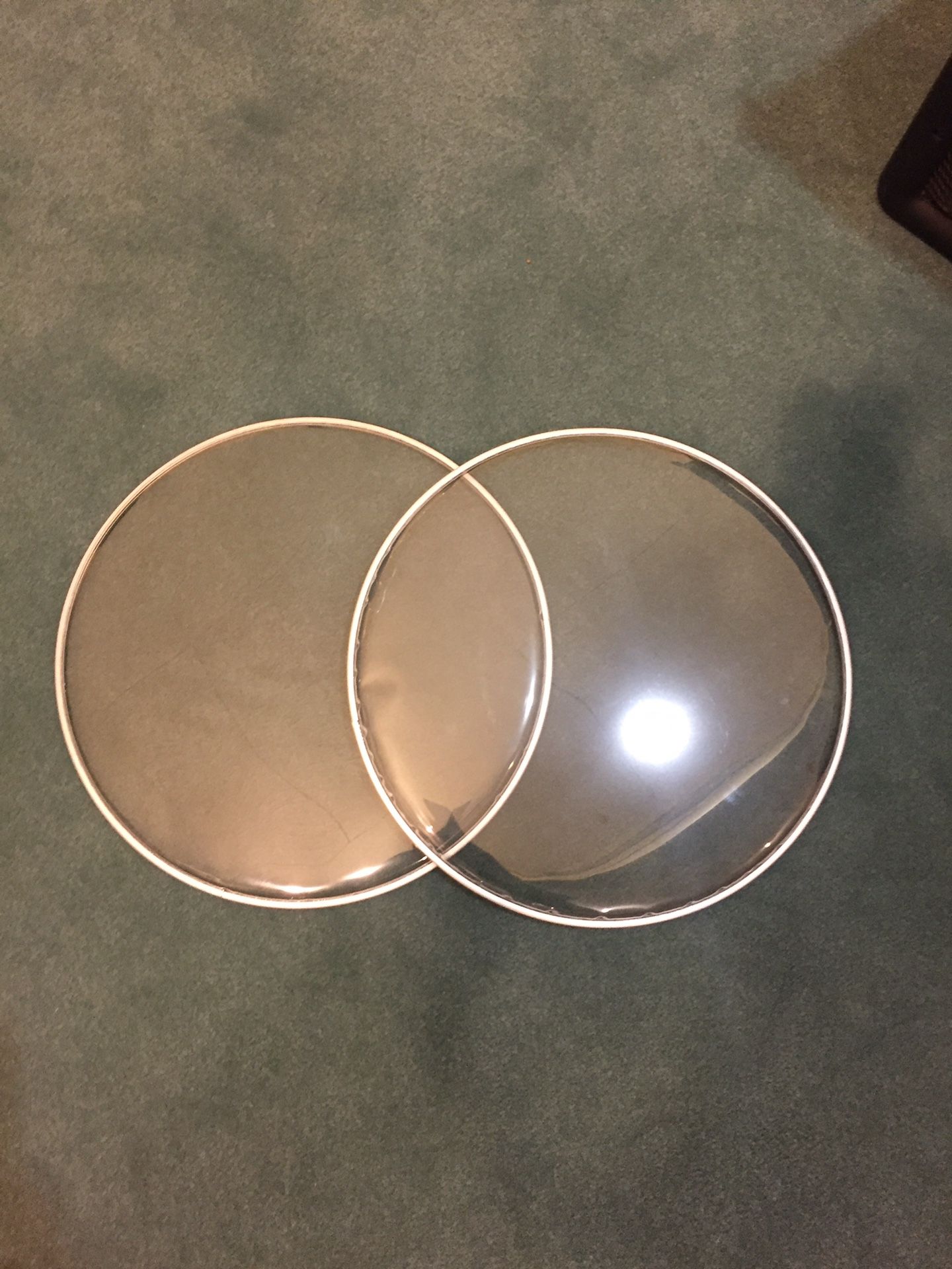 2) 14” Clear snare drum heads new