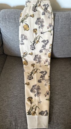 Nike Sportswear Mens Club Fleece Cream Pants Floral DQ3484-072
