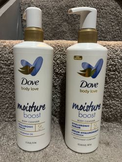 New unopened Dove Body Love Moisture Boost Body Cleanser – 2 Pack