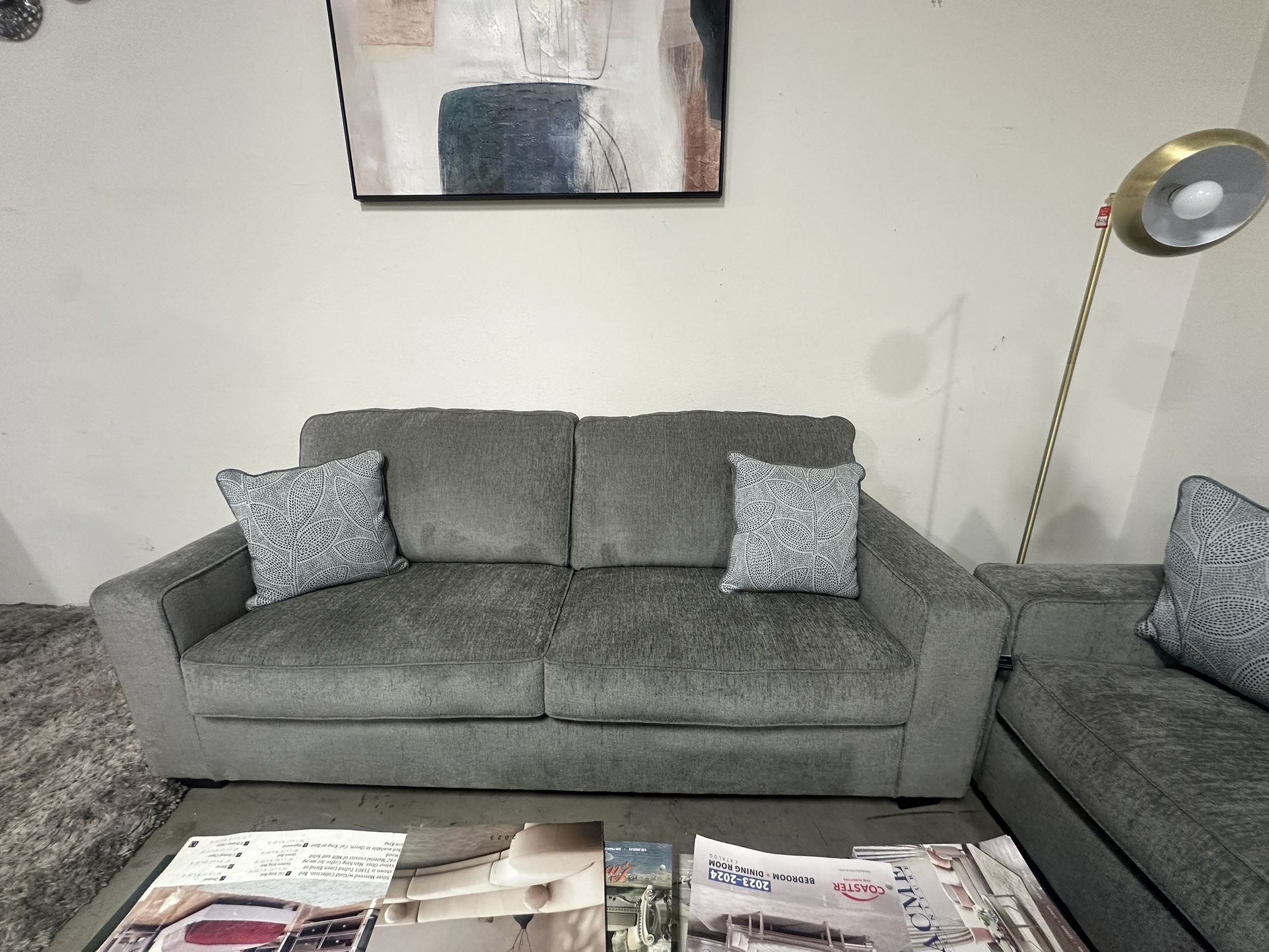 Grey Sofa & Loveseat