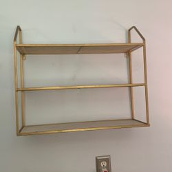 Gold And White Shelf 
