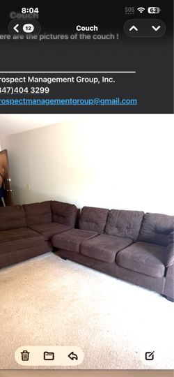 Chocolate brown sectional