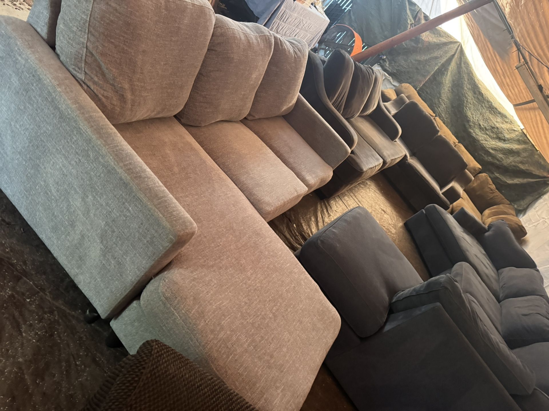 Gray Couch With Reversible Chase Good Condition Clean We Sell All The Time Delivery $40 Local