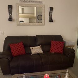 Couch and Oversized Stallion Recliner 