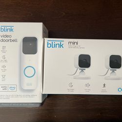 Blink Video Doorbell & Indoor Plug-In HD Smart Security Camera - White - Combo Deal 