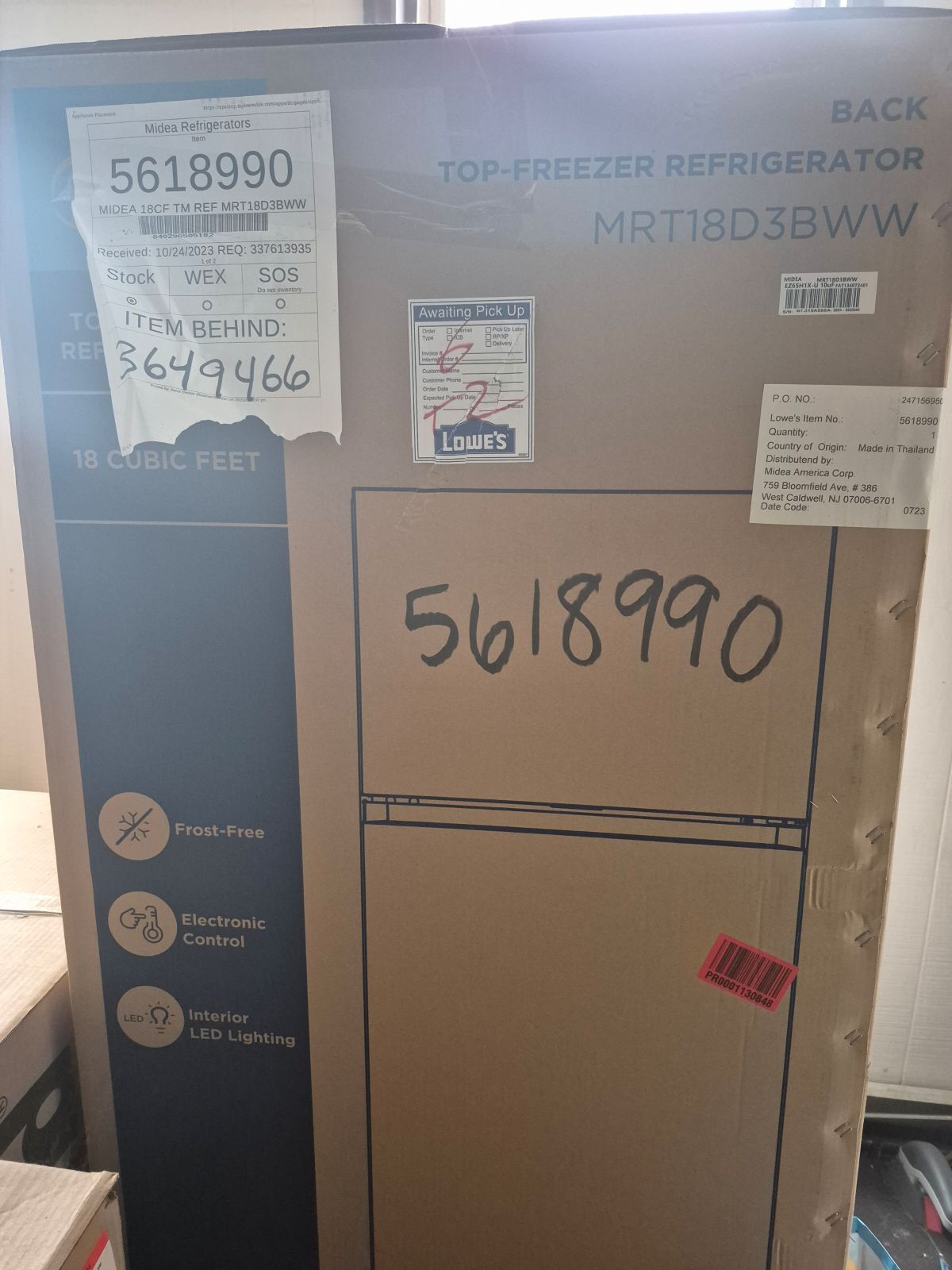 New In Box Refrigerator