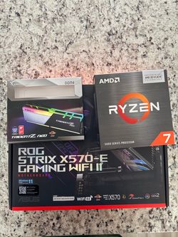 AMD Ryzen 7 5800x3D, ASUS ROG X570-E Gaming WiFi AMD, G.SKILL Trident Z Neo Series DDR4 RAM (XMP) 32GB (2x16GB) Up to 3600MT/s* CL16-19-19-39  AMD  (F