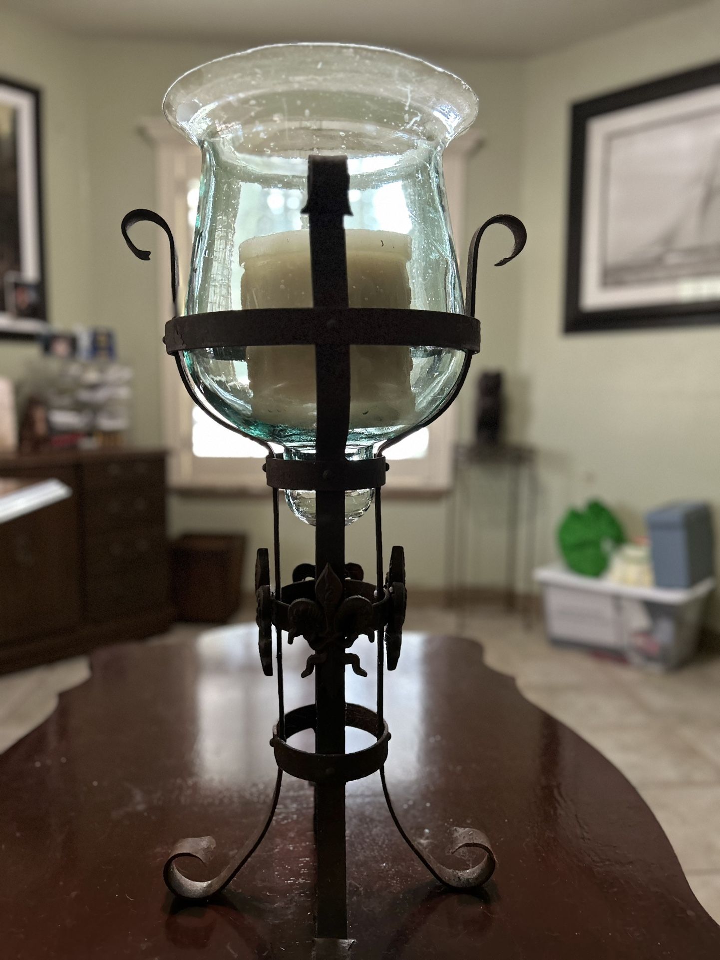 Iron Candle Holder