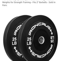 Iron Crush Olympic Bumper Plates Set 25lbs 