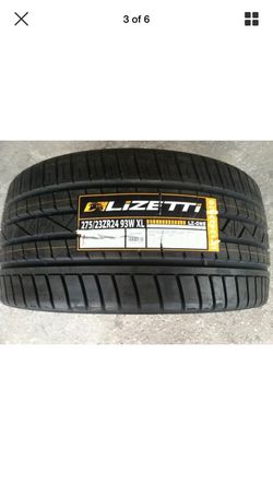 Two new tires sizes 275/23/24. Lizetti tires